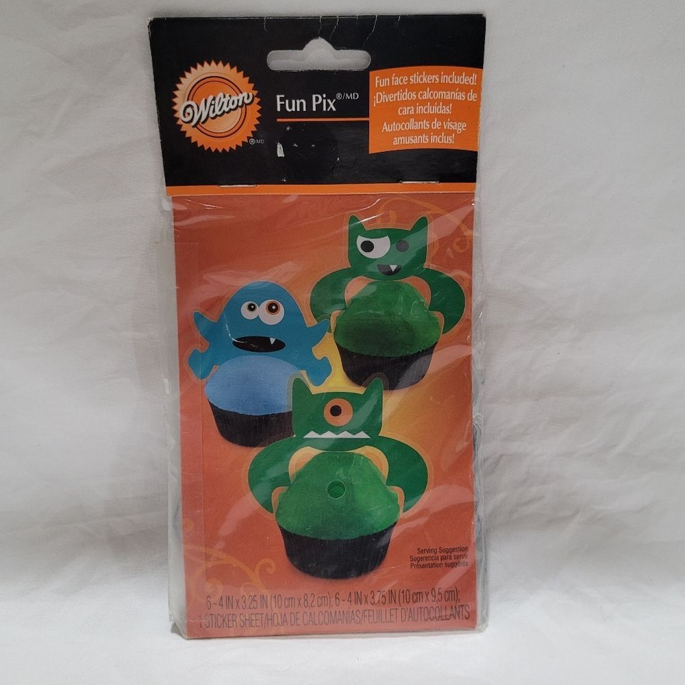 Wilton Fun Pix Ghoulish Monster Cupcake Costume Toppers